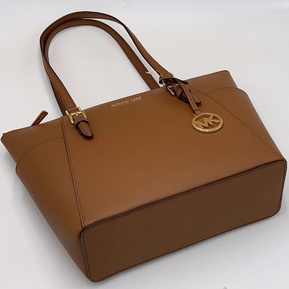 MICHAEL KORS CHARLOTTE LARGE TOP ZIP TOTE LUGGAGE